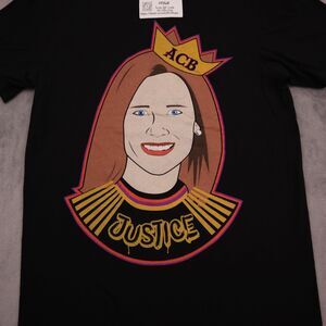 ACB Justice Logo Shirt Mens S Black TPUSA Short Sleeve Crew Neck Pullover Tee